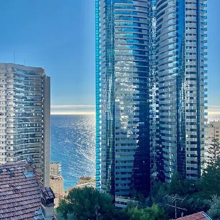 Luxurious Flat At 5 Min By Walk To Monaco, Free Parking And Sea View Apartment